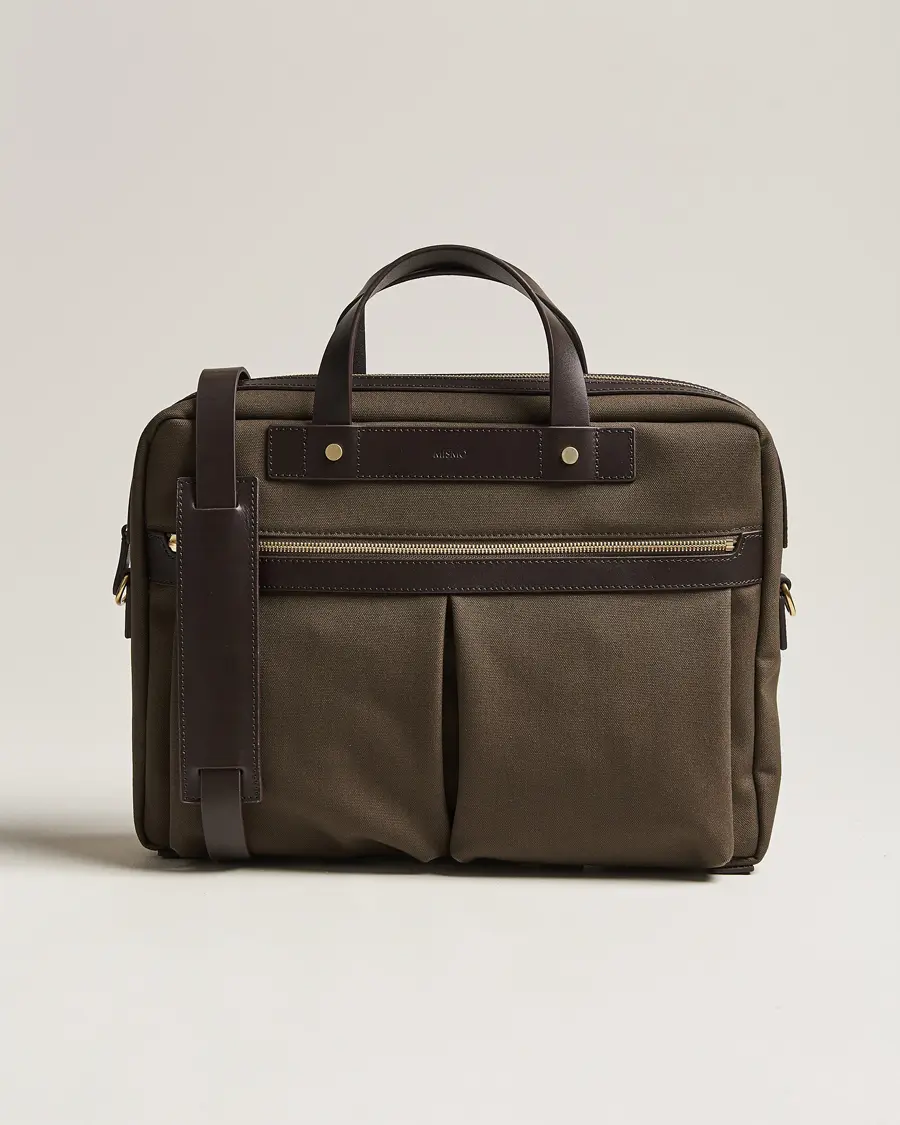 MismoM/S Nylon OfficeArmy/Dark Brown