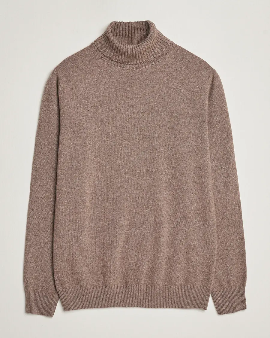 Oscar Jacobson Salim Wool/Cashmere Rollneck Light Brown