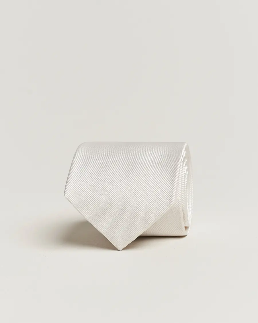 Amanda Christensen Plain Classic Tie 8 cm White