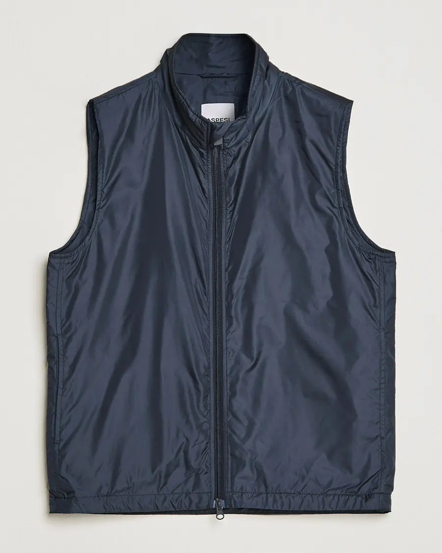 Aspesi Vernes Nylon Gilet Navy