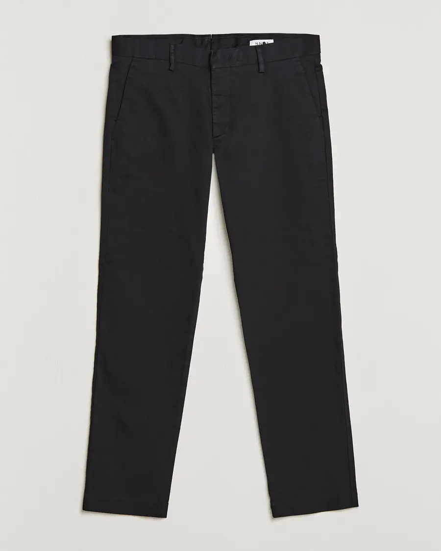 NN07 Theo Regular Fit Stretch Chinos Black