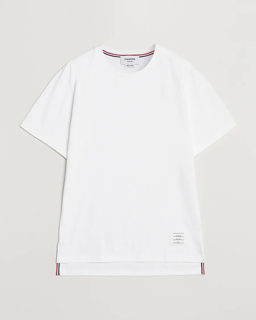 Thom Browne Relaxed Fit Short Sleeve T-Shirt White