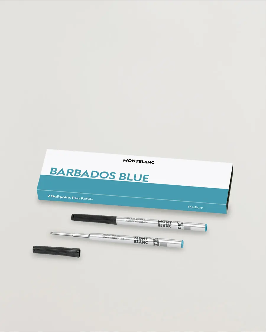 Montblanc 2 Ballpoint Pen Refills Barbados Blue