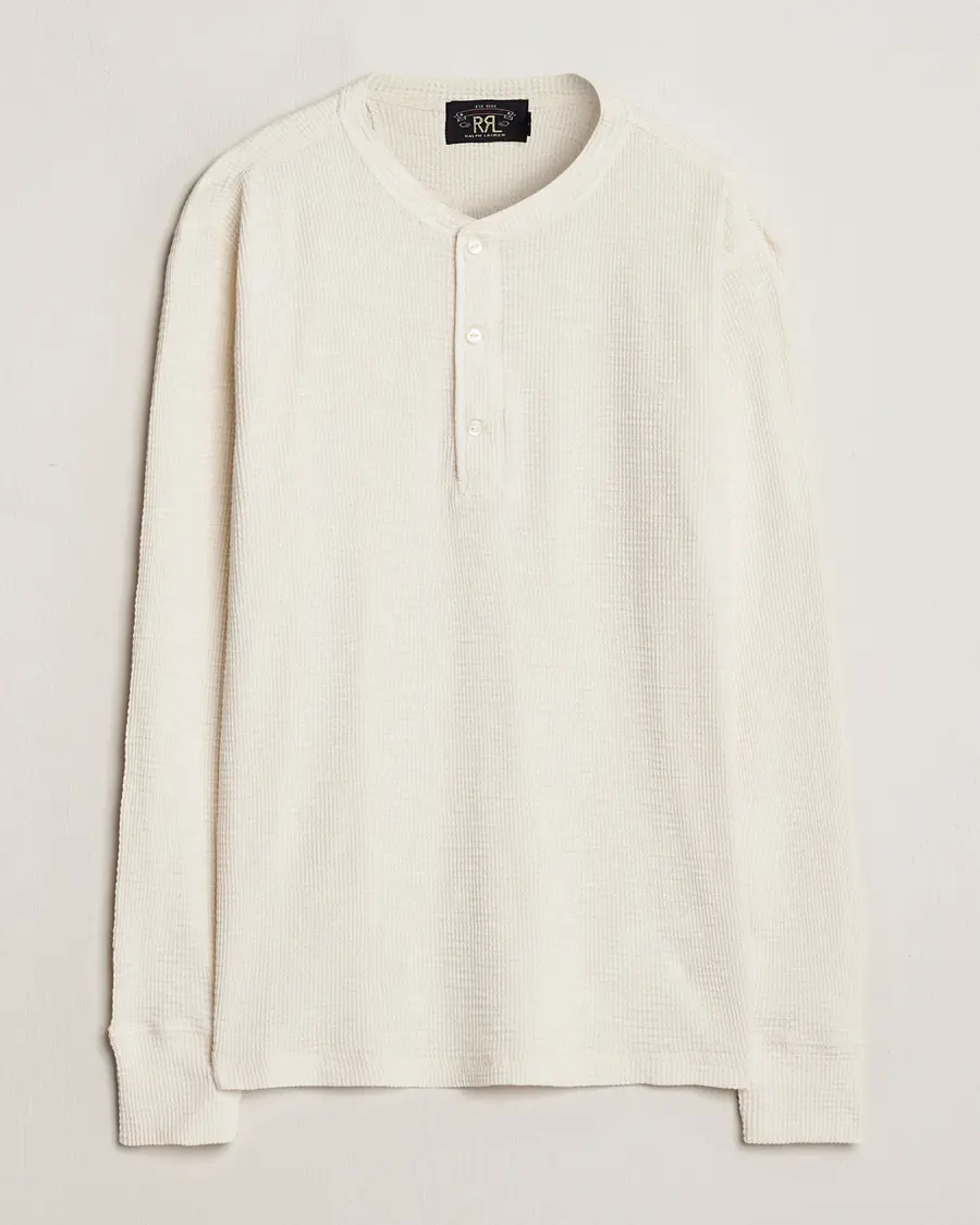 RRL Long Sleeve Henley Paper White