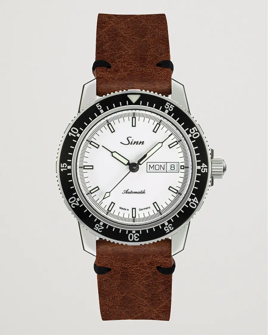 Sinn 104 I W Pilot Watch 41mm Leather Strap White
