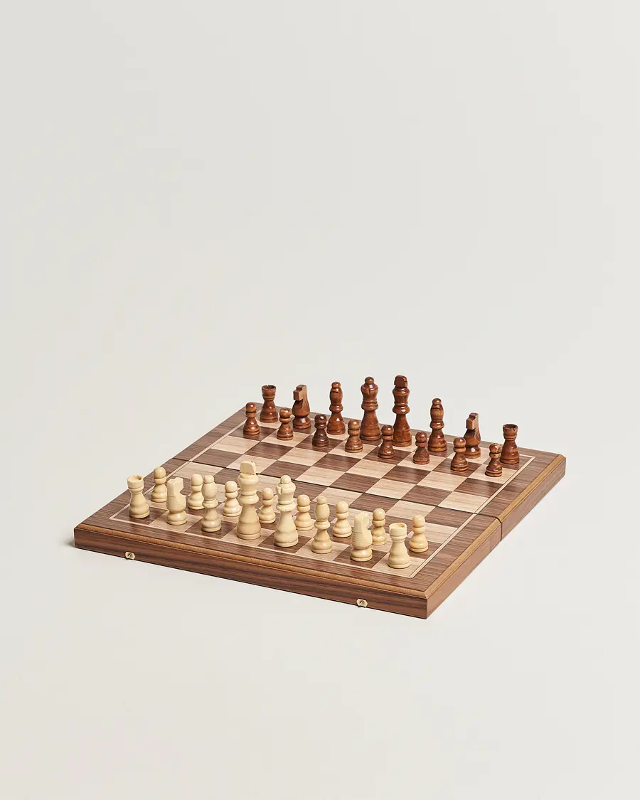 Manopoulos Walnut Chess & Backgammon