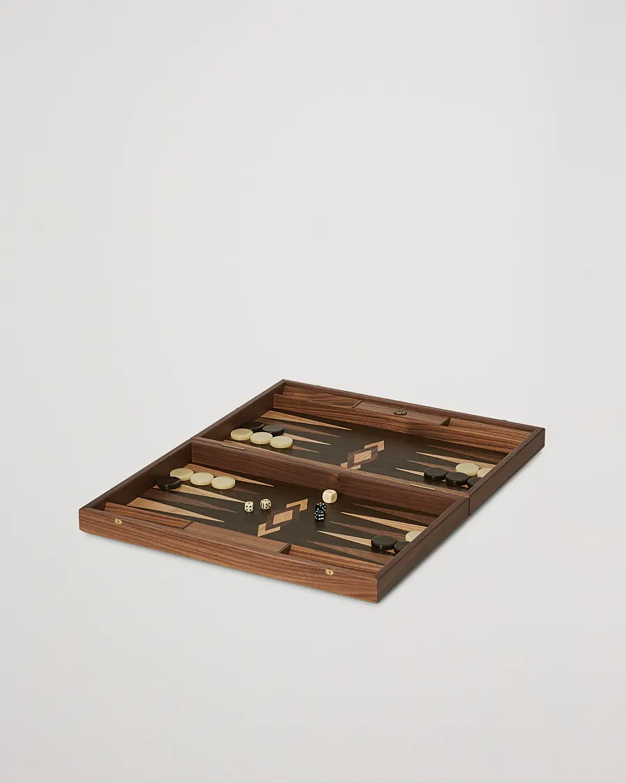 Manopoulos Walnut Natural Tree Large Backgammon