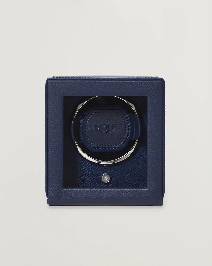 WOLFCub Single Watch Winder With CoverNavy