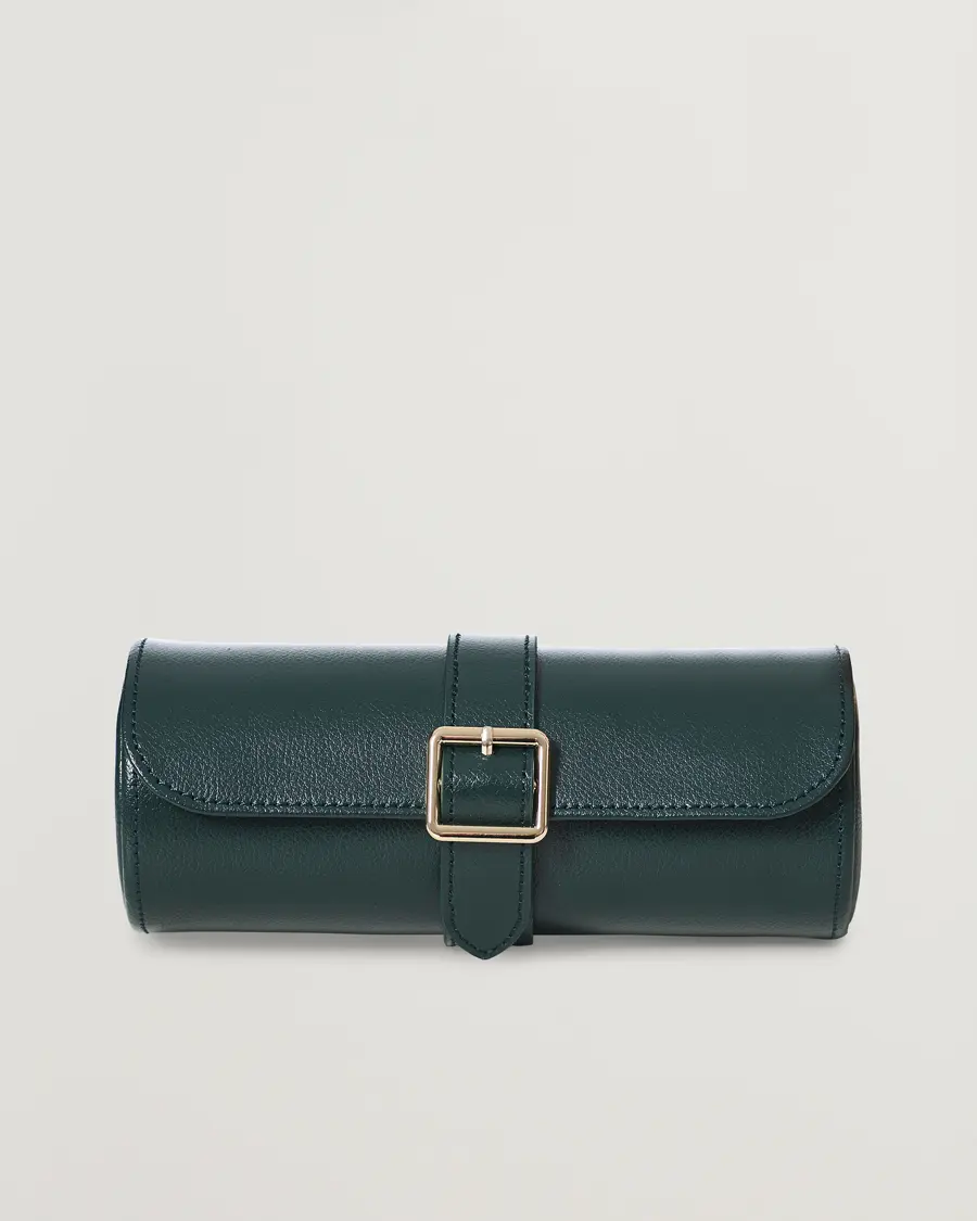 WOLF British Racing Green Triple Watch Roll