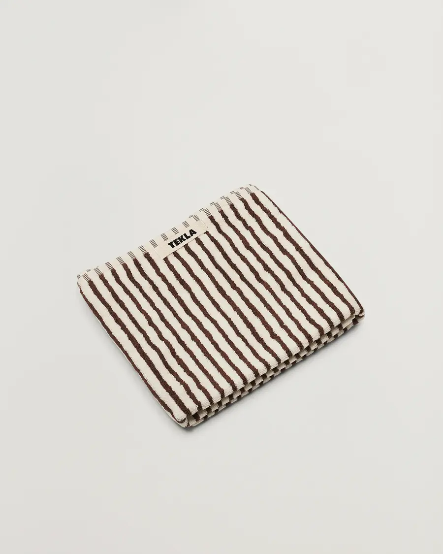 TeklaOrganic Terry Hand TowelKodiak Stripes