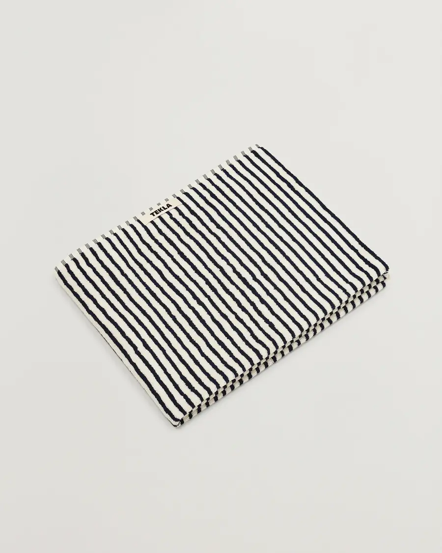 TeklaOrganic Terry Bath TowelSailor Stripes