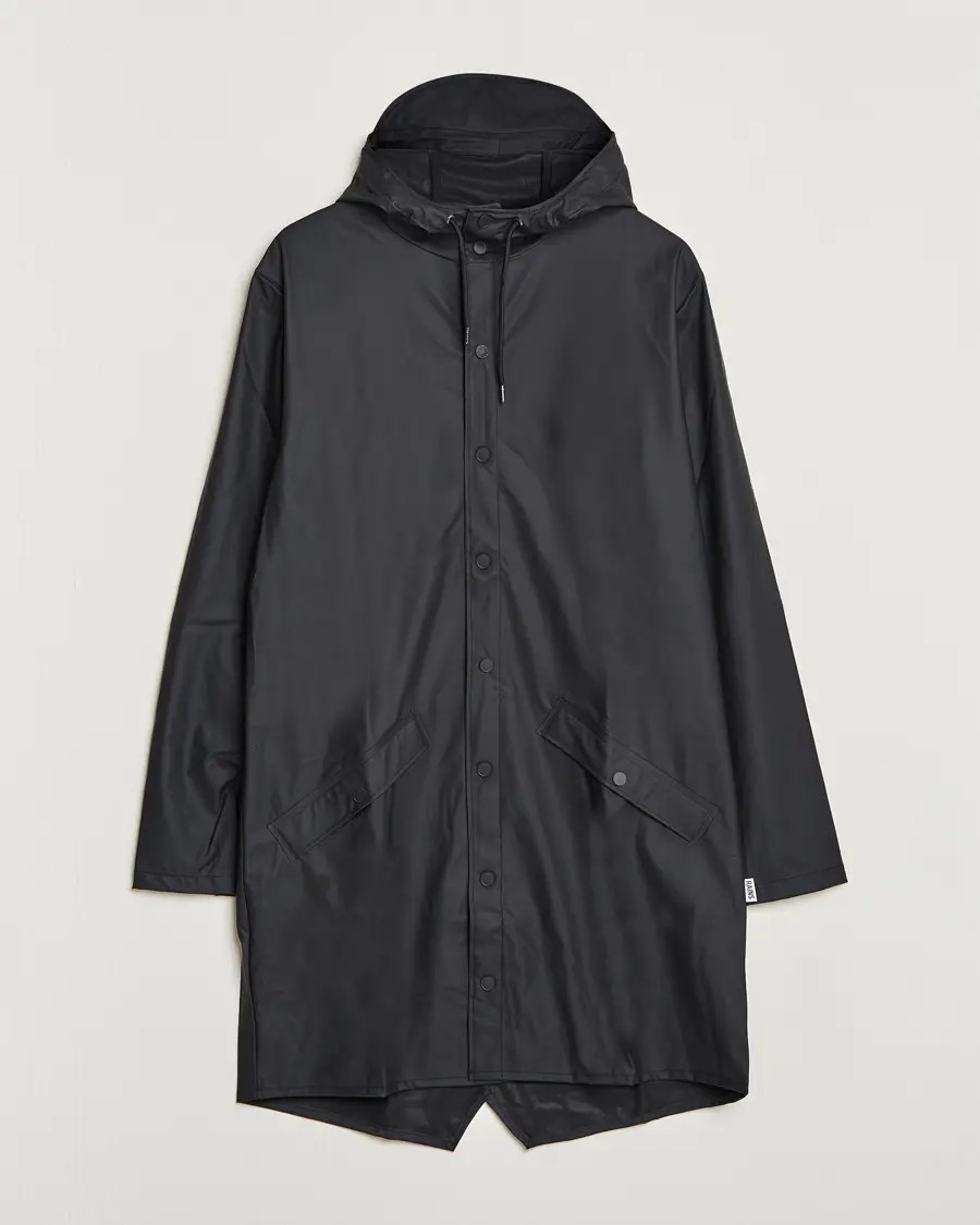 RAINS Long Jacket Black