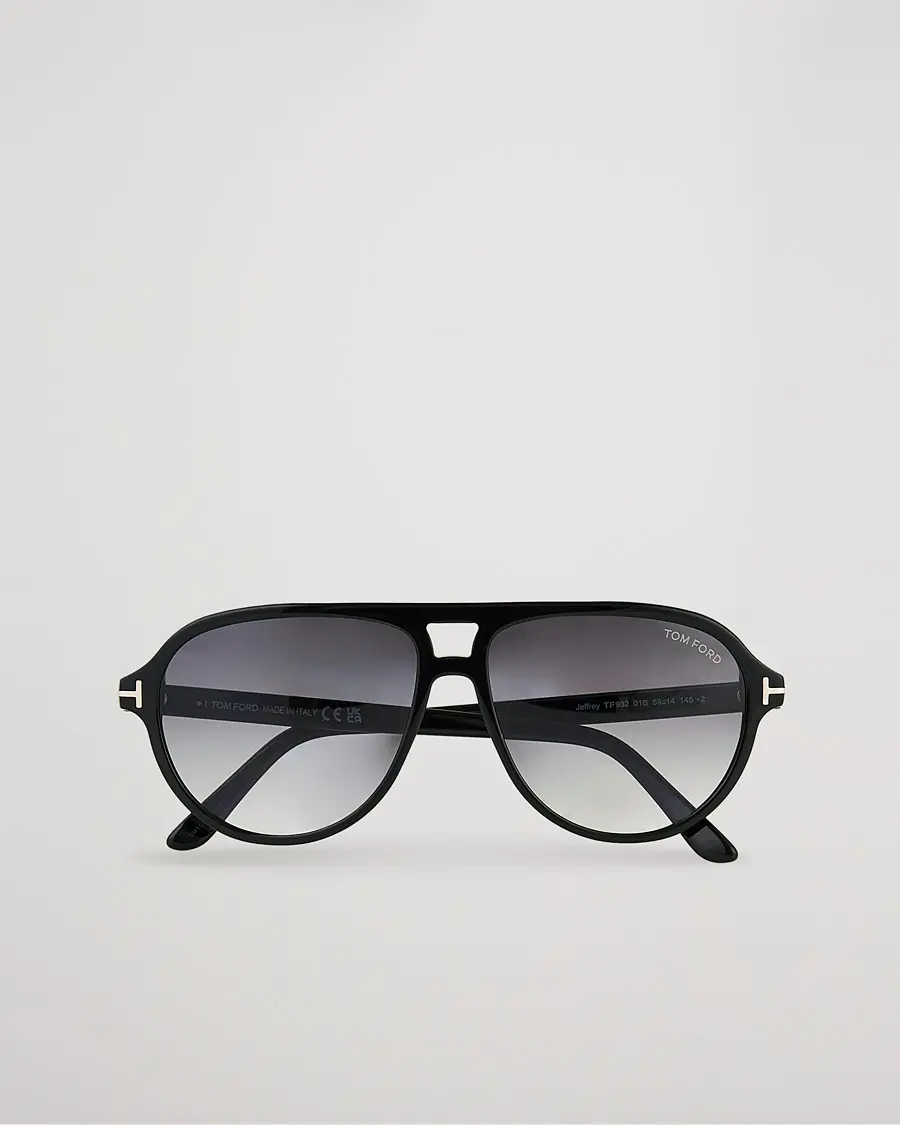 Tom Ford Jeffrey Sunglasses Shiny Black/Gradient Smoke