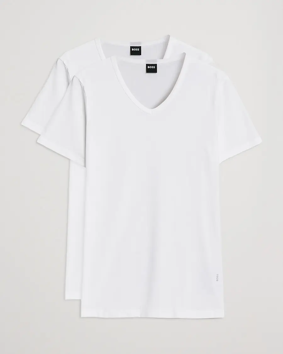 2-Pack V-Neck Slim Fit T-Shirt White