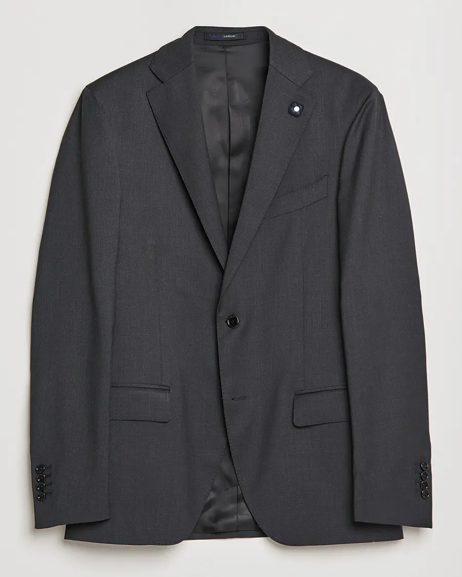 Lardini Two Button Wool Blazer Grey