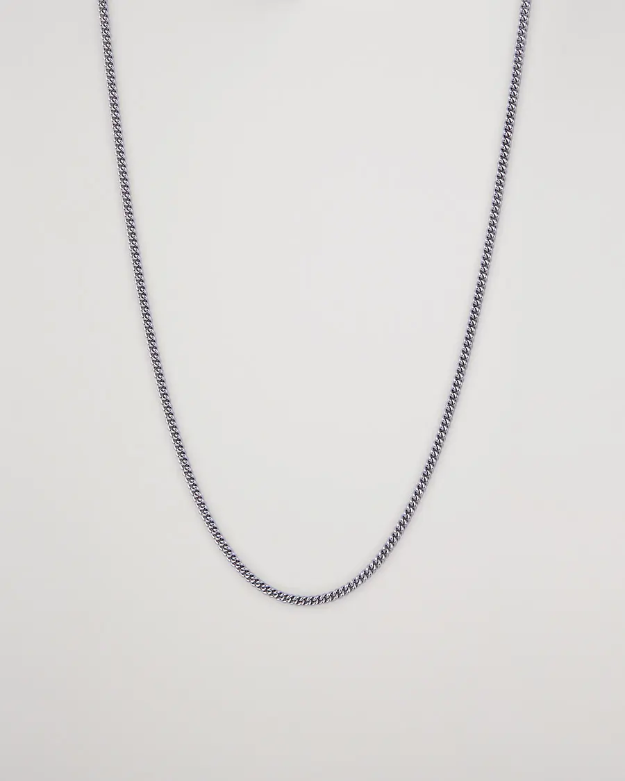Tom Wood Curb Chain Slim Necklace Silver