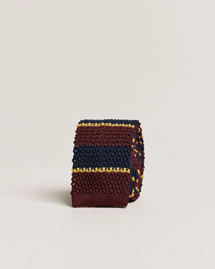 Polo Ralph LaurenRegim Knitted TieWine/Navy/Gold