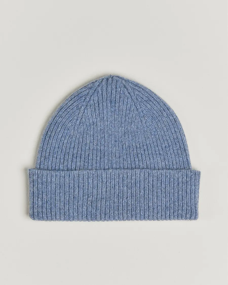 Le Bonnet Lambswool/Caregora Beanie Washed Denim
