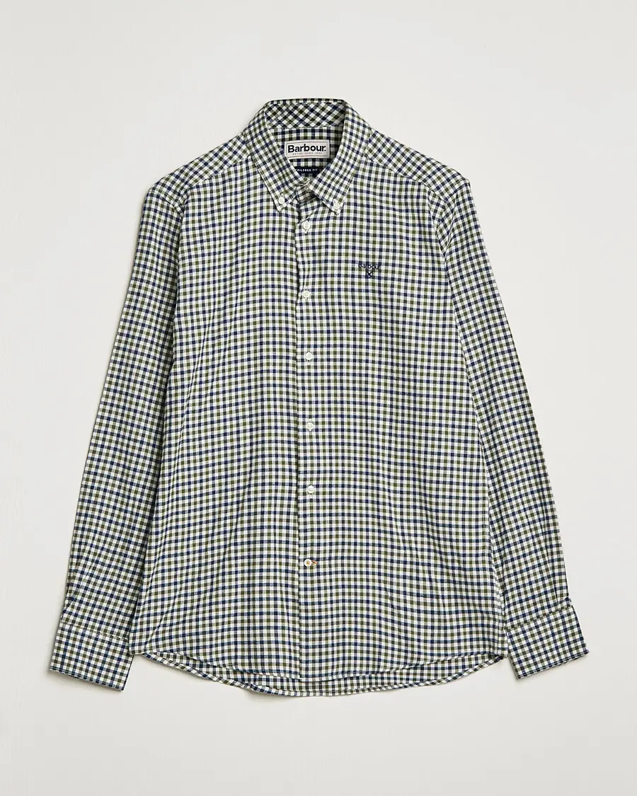 Barbour Lifestyle Finkle Gingham Flannel Shirt Olive