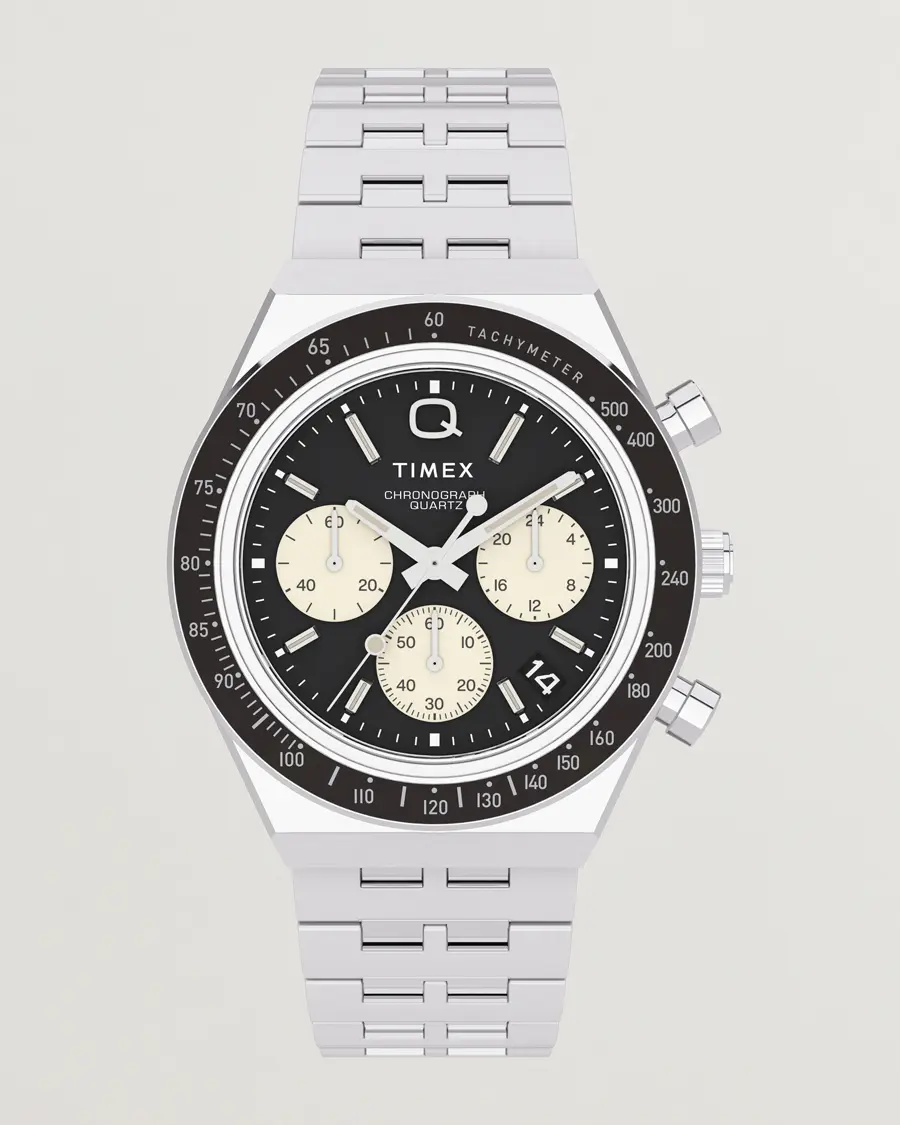 Timex Q Chronograph 40mm Black Dial