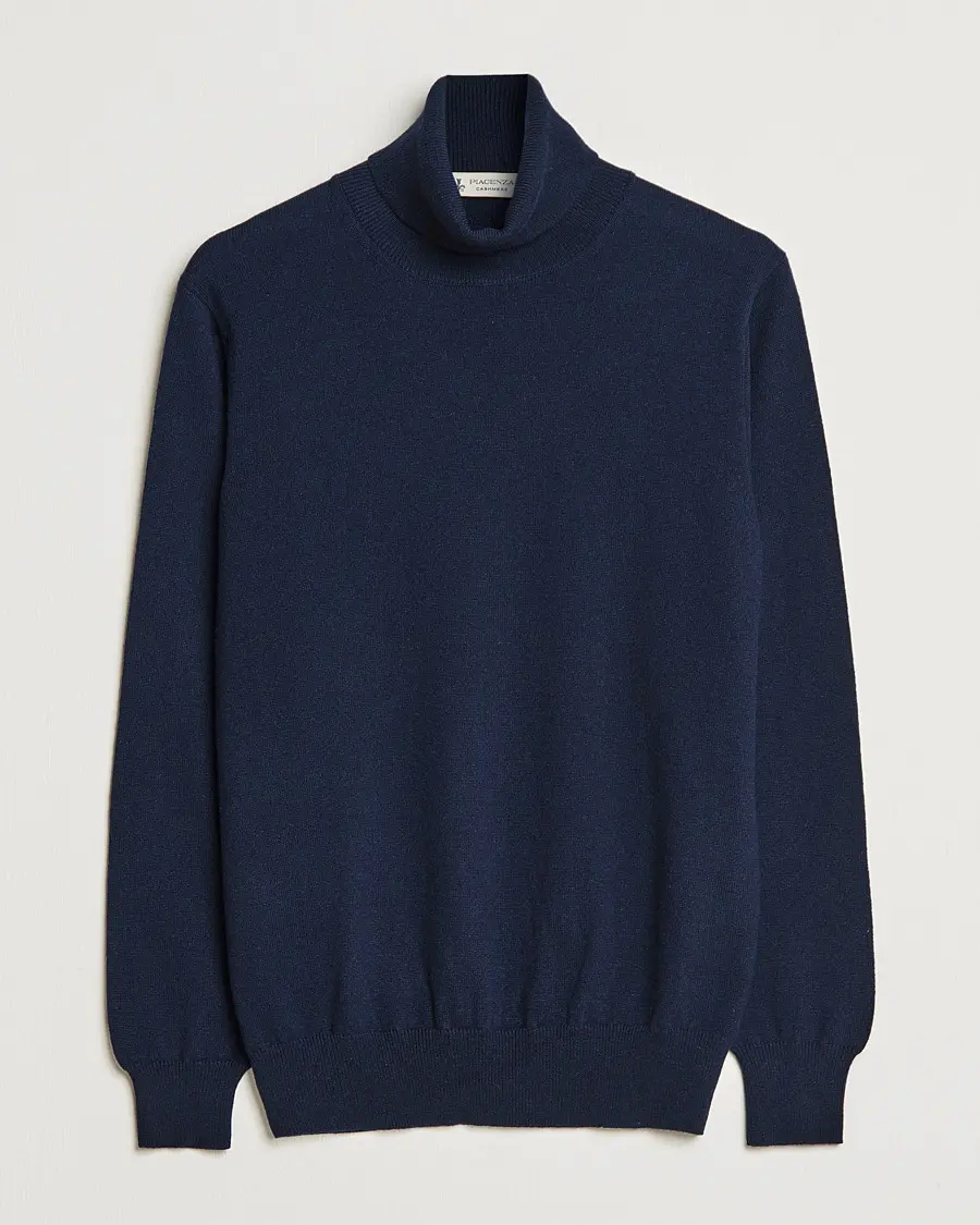 Piacenza Cashmere Cashmere Rollneck Sweater Navy