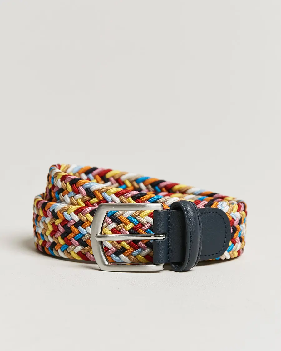 Anderson's Stretch Woven 3,5 cm Belt Multi
