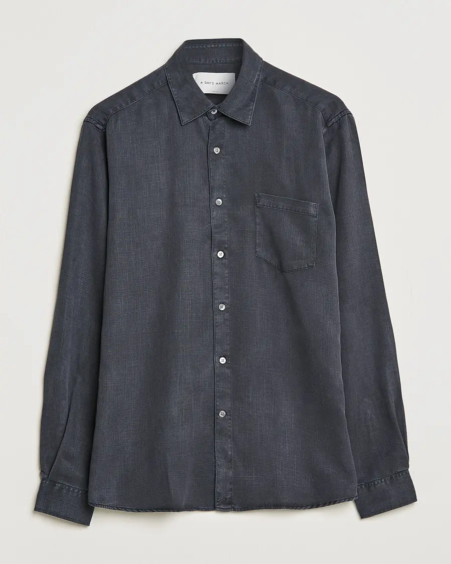 A Day's March Daintree Lyocell Shirt Off Black