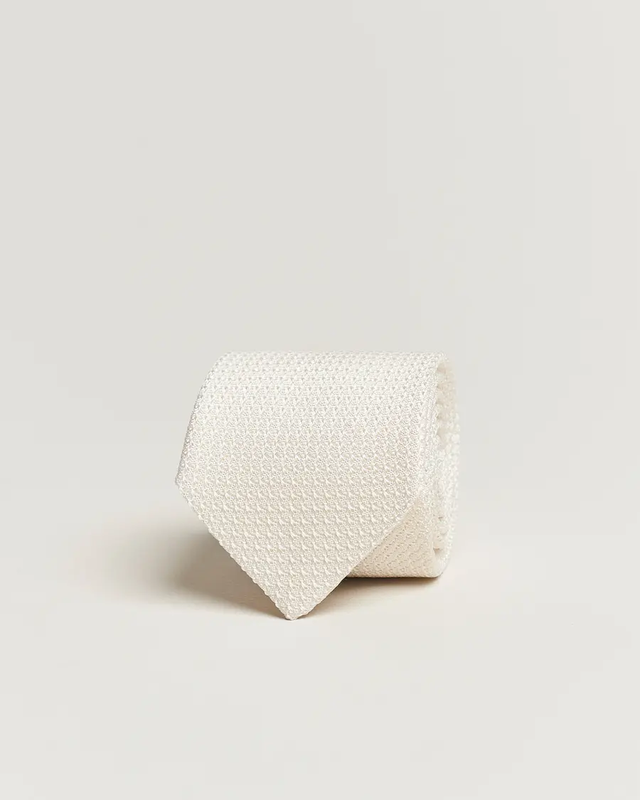 Amanda Christensen Silk Grenadine 8 cm Tie White