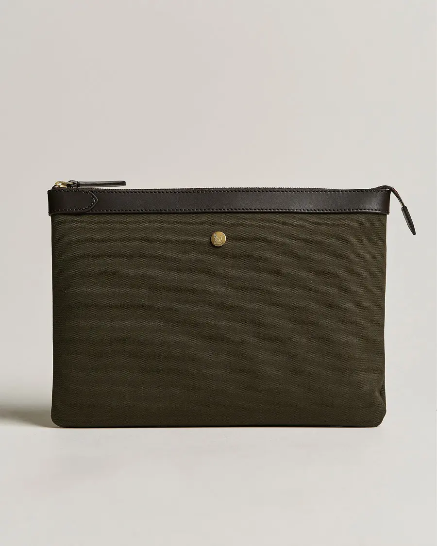 Mismo M/S Nylon Pouch Large Army/Dark Brown