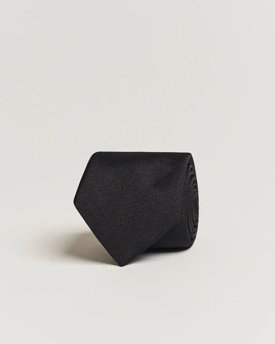 Silk 7,5 cm Tie Black