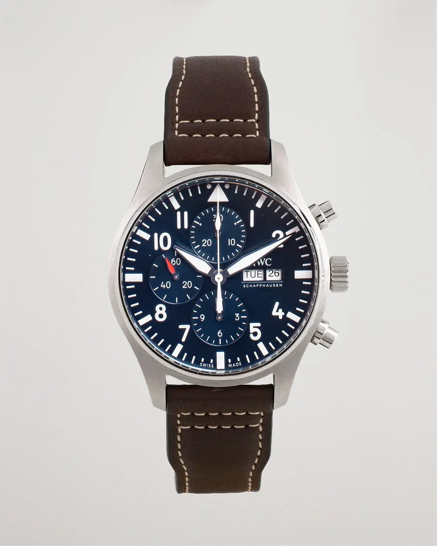 IWC Pre-Owned Le Petit Prince Chronograph IW377714 Steel Blue