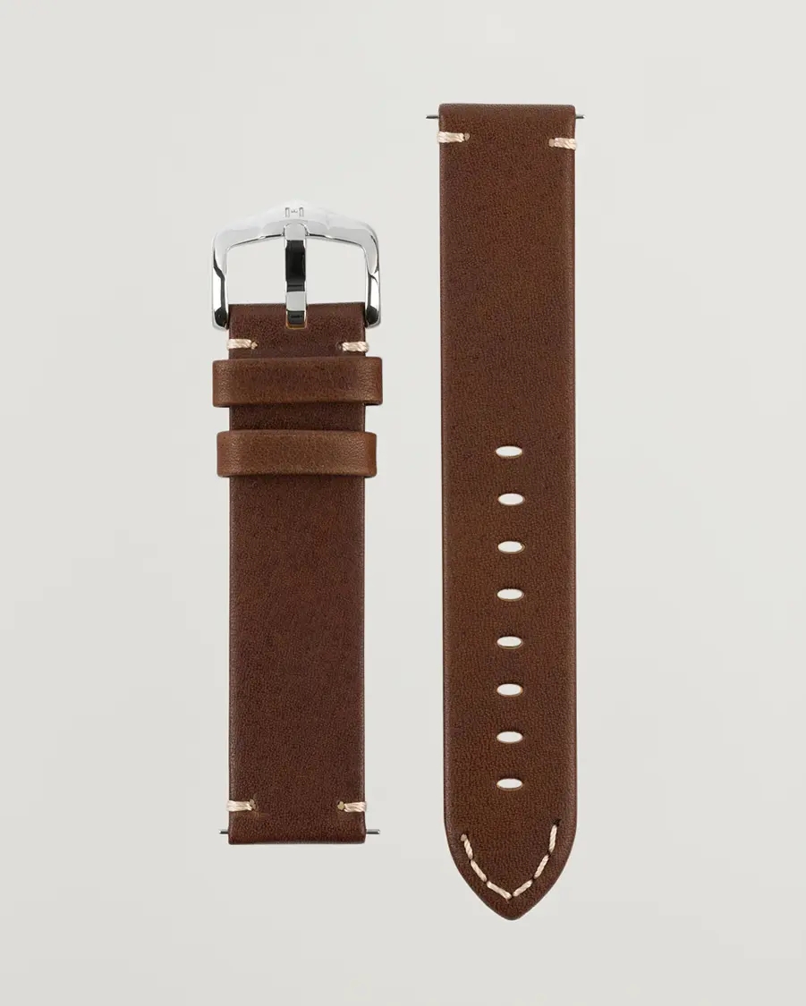 HIRSCH Ranger Retro Leather Watch Strap Golden Brown