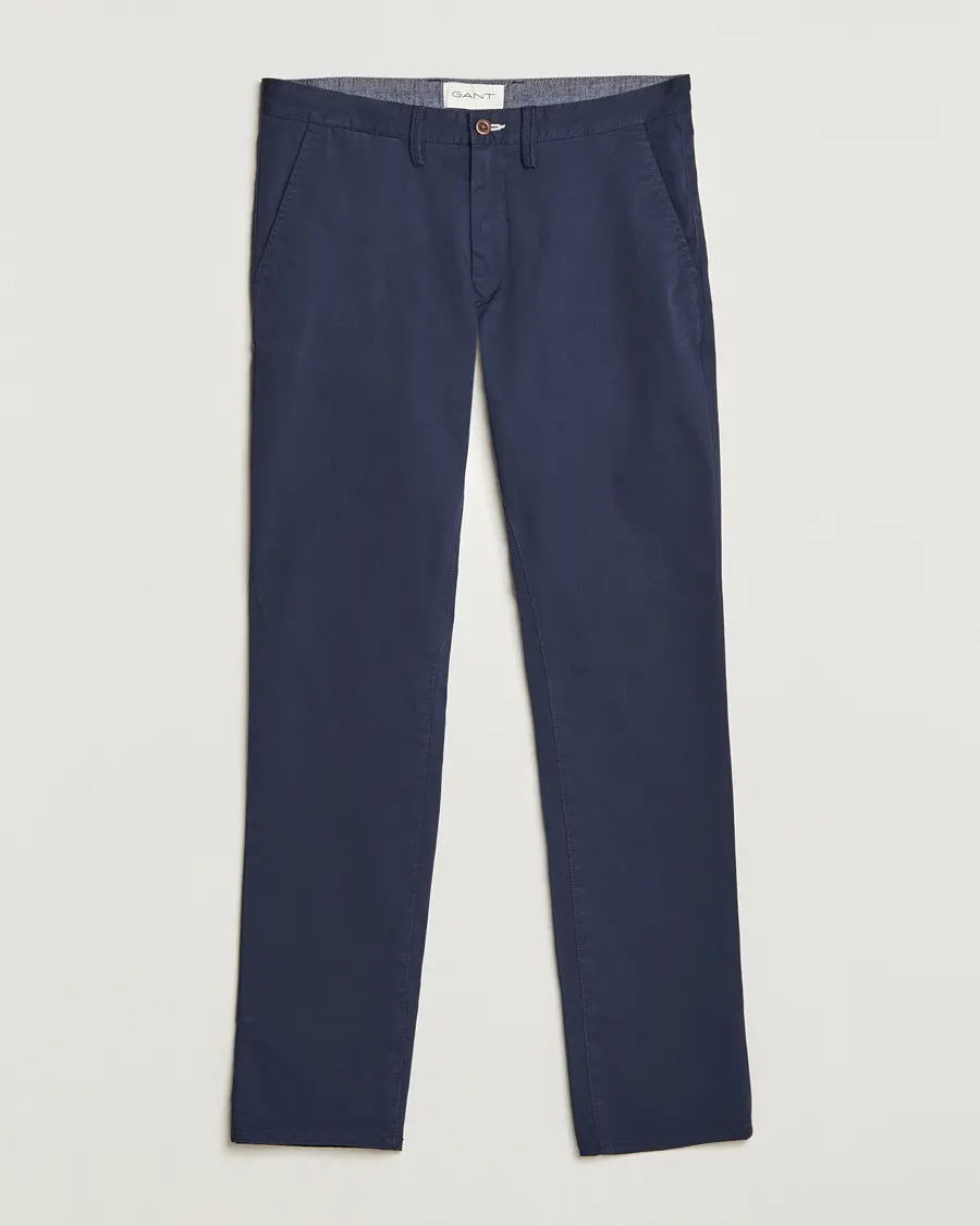GANT Slim Fit Twill Chino Marine