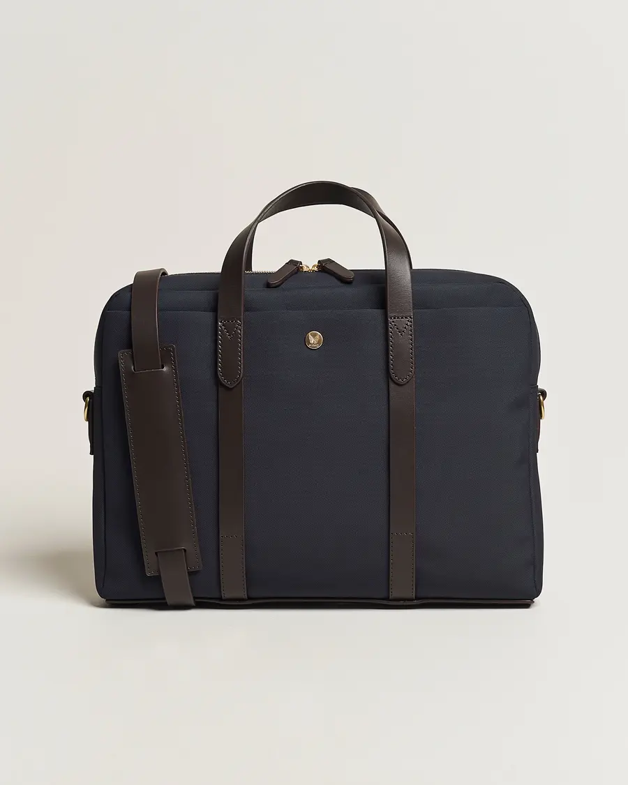 Mismo M/S Aspire Briefcase Navy/Dark Brown