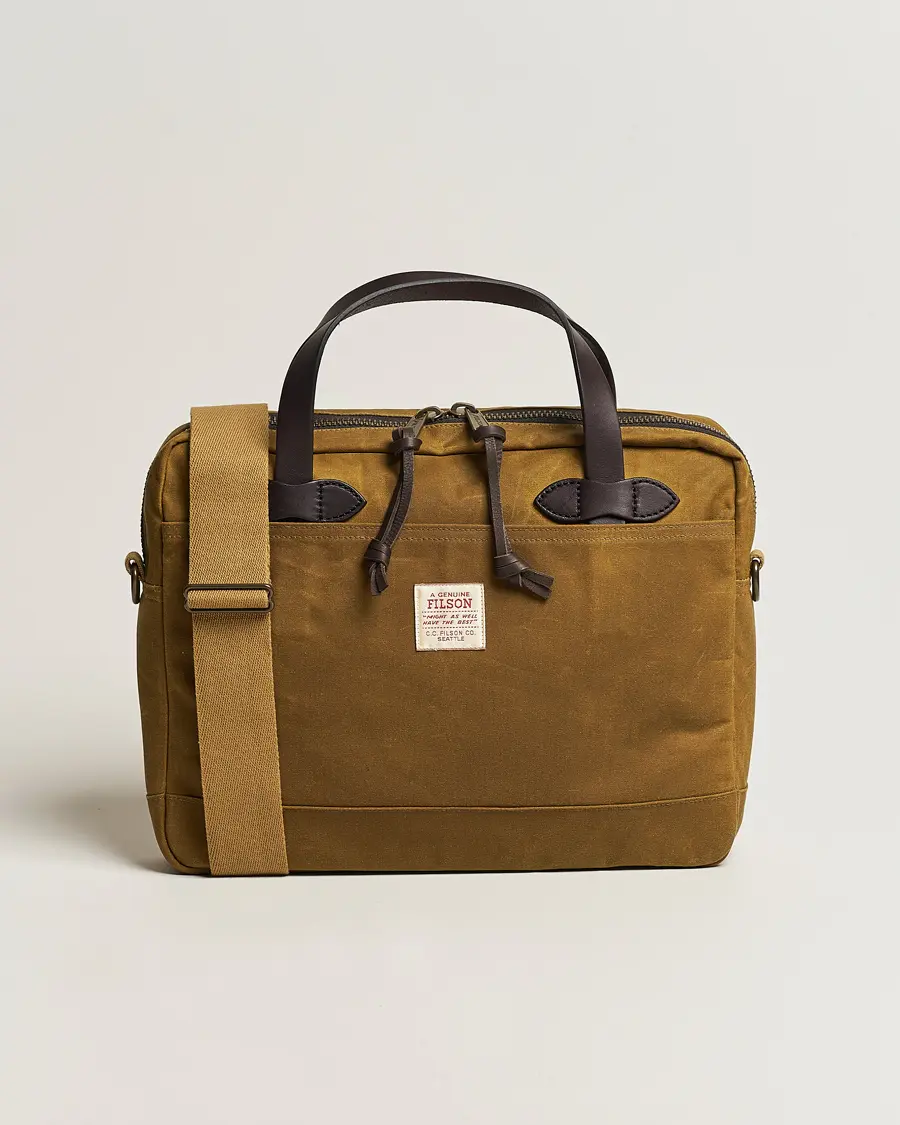FilsonTin Cloth Compact BriefcaseDark Tan