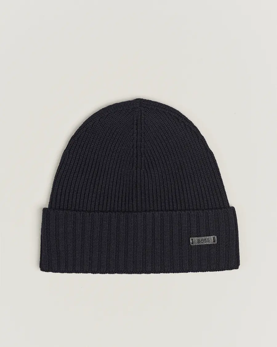 BOSS BLACKFati Wool BeanieDark Blue
