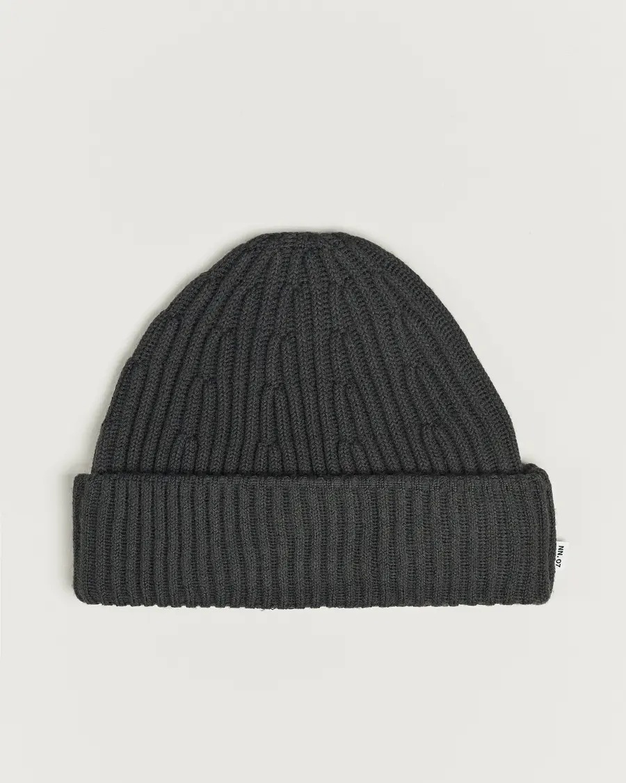NN07Wool Rib HatDark Army
