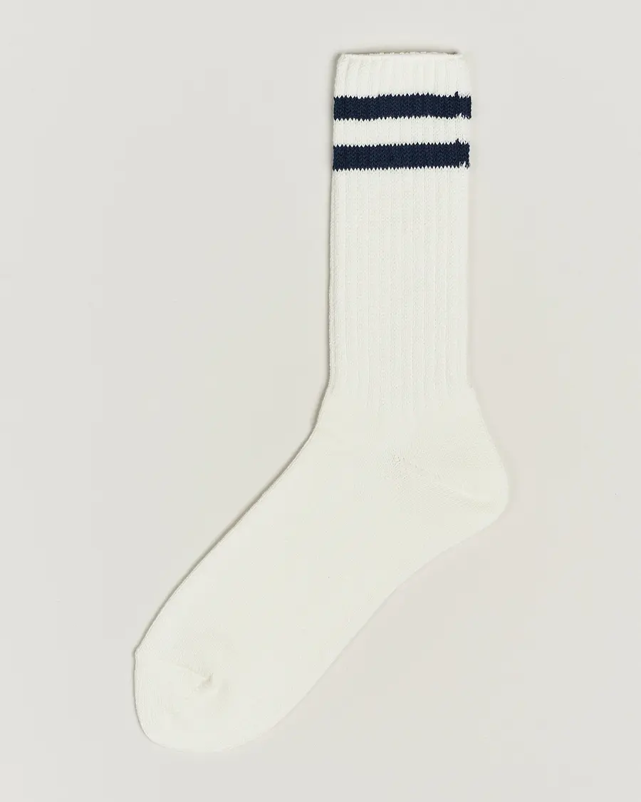 BEAMS PLUSSchool Boy SocksWhite/Navy