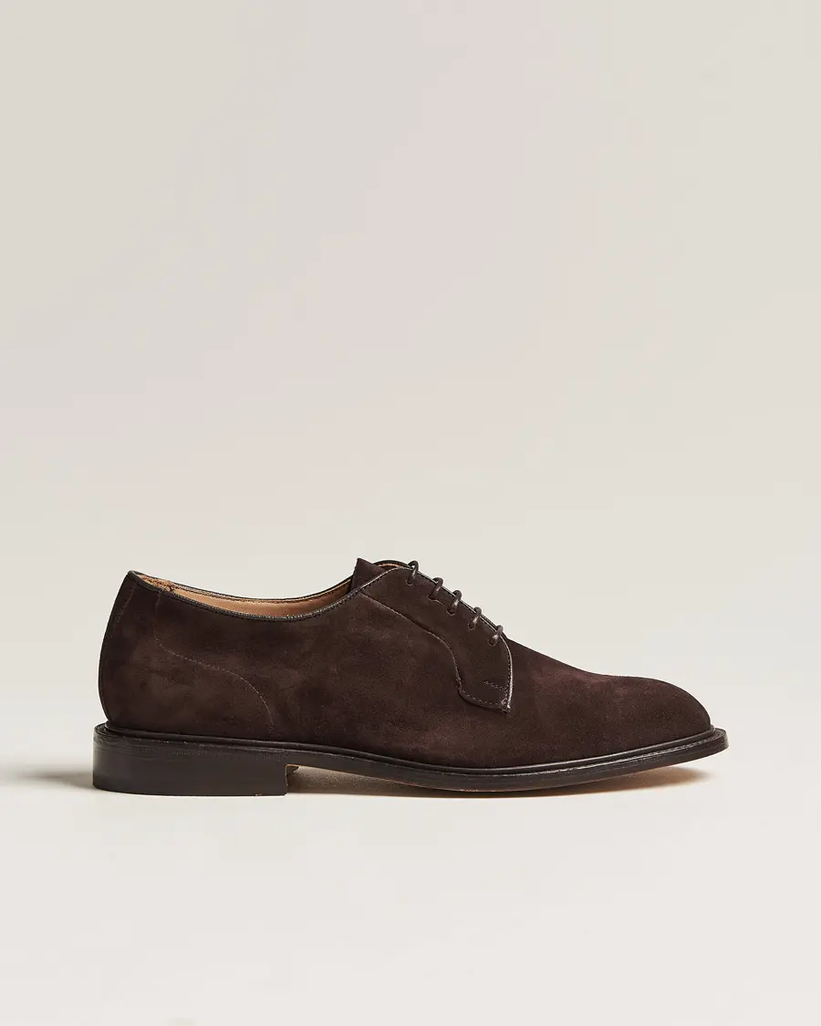 Tricker's Robert Derby Shoes Coffee Suede