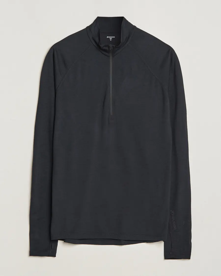 Houdini Desoli Merino Light Half Zip True Black