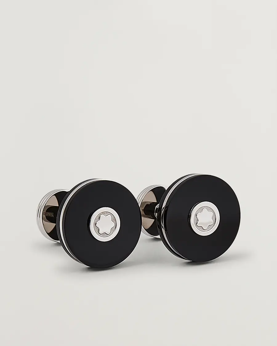 Montblanc Cufflinks Steel Black