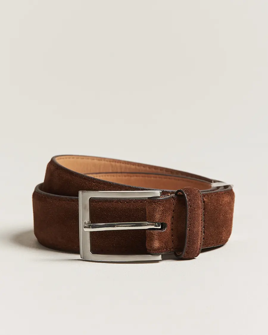 Loake Shoemakers William Suede Belt Brown