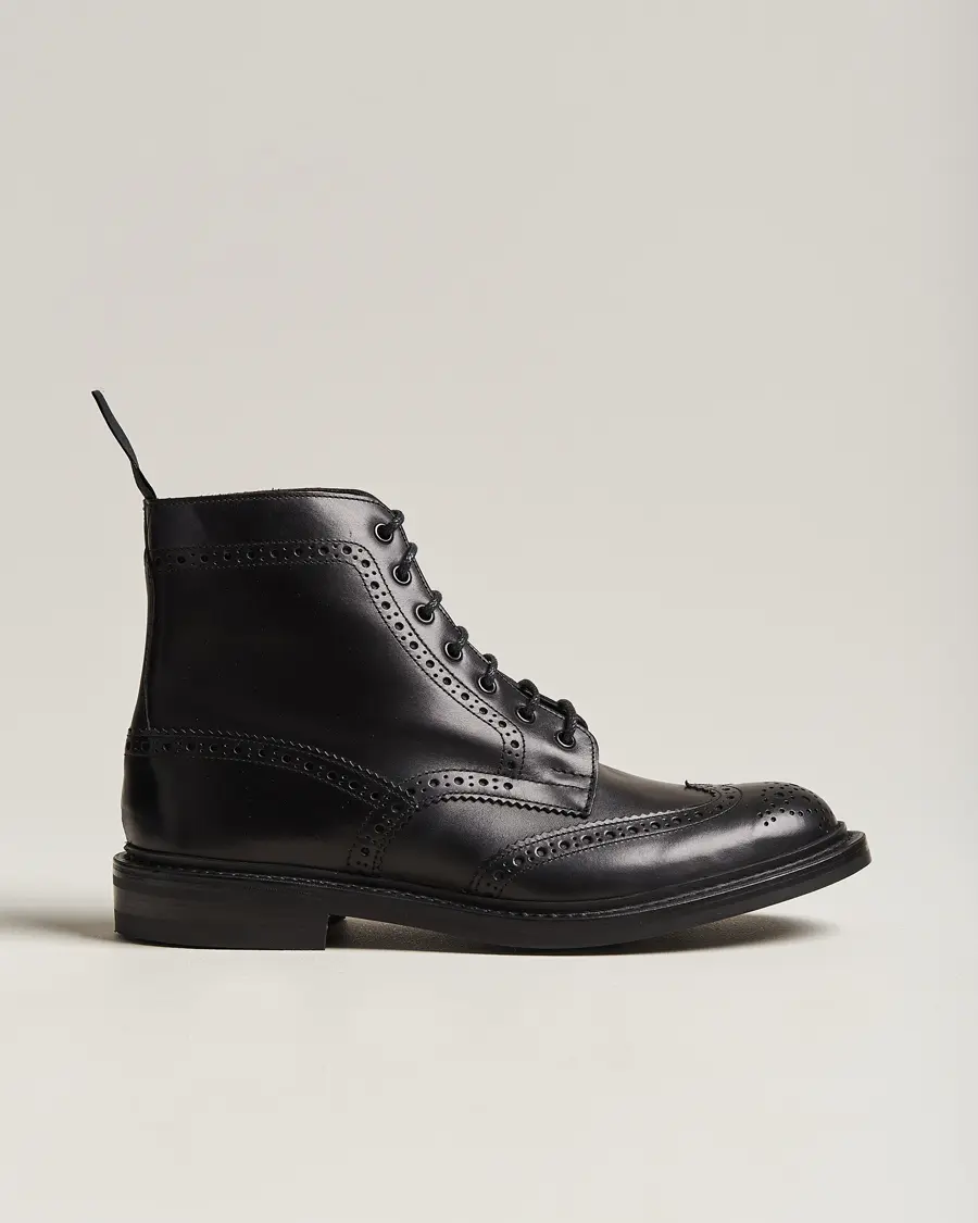 Tricker's Stow Dainite Country Boots Black Calf