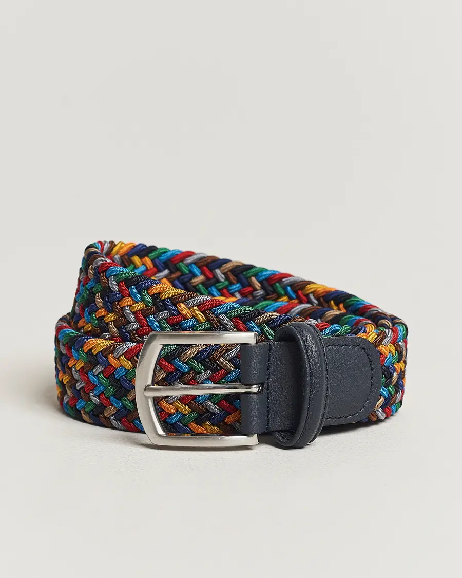 Anderson's Stretch Woven 3,5 cm Belt Dark Multi