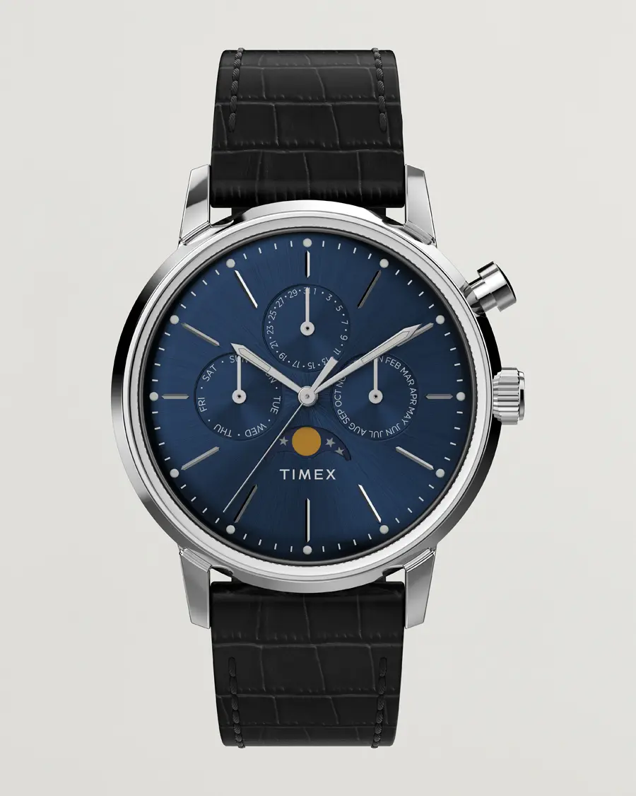 Timex Marlin Moon Phase Quartz 40mm Blue Dial