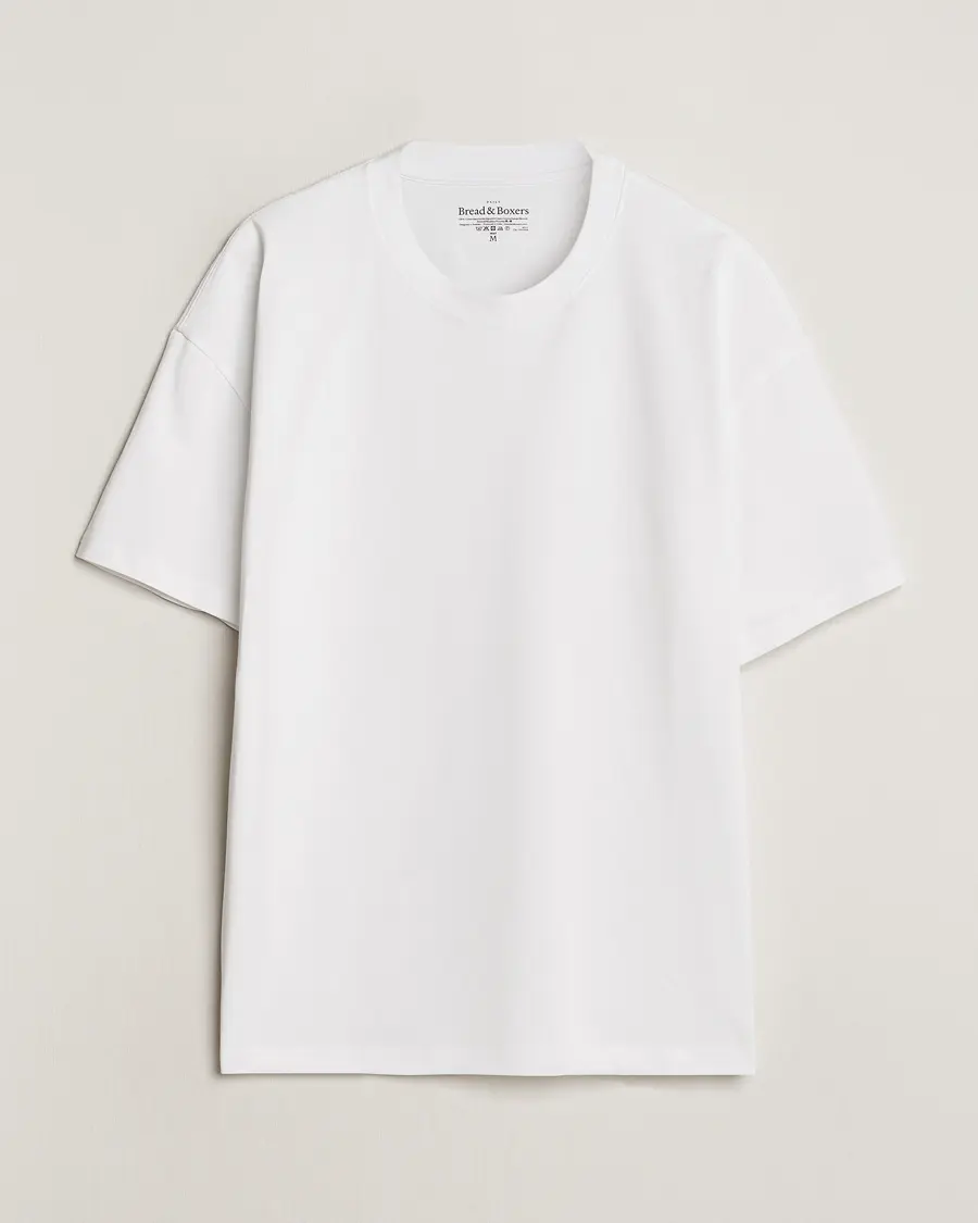 Bread & Boxers Textured Heavy Crew Neck T-Shirt White