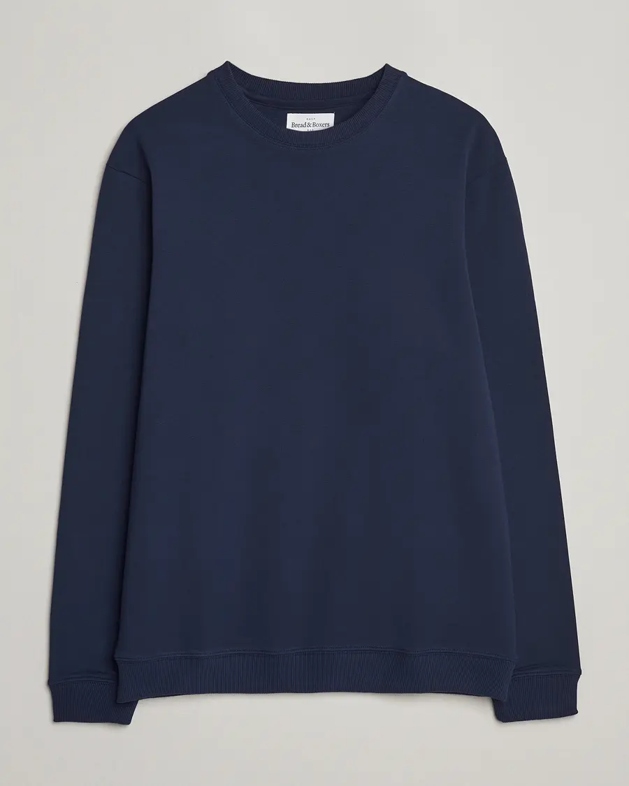 Bread & Boxers Loungewear Crew Neck Sweatshirt Navy Blue