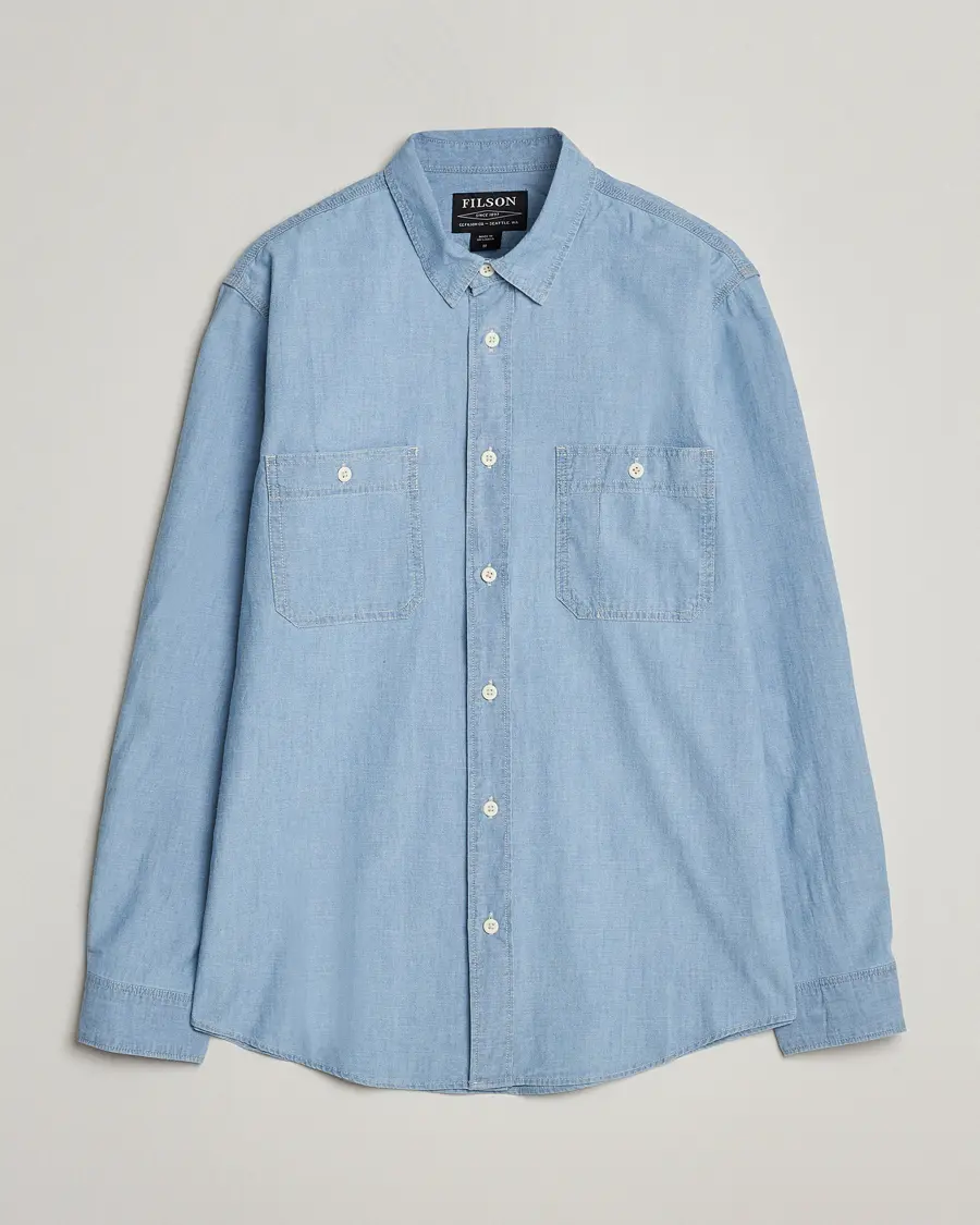 Filson Chambray CPO Shirt Light Indigo