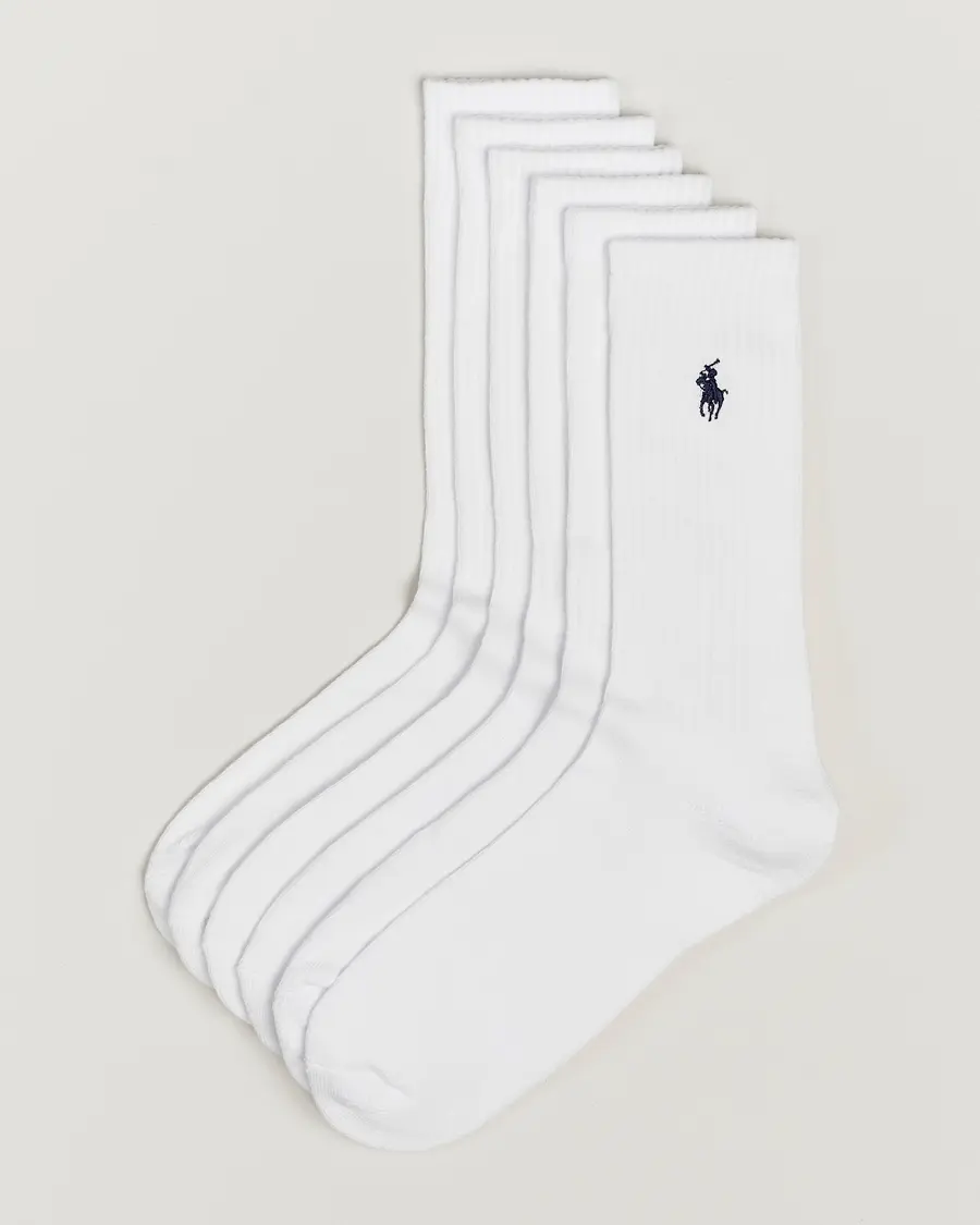 Polo Ralph Lauren6-Pack Sport Crew SockWhite