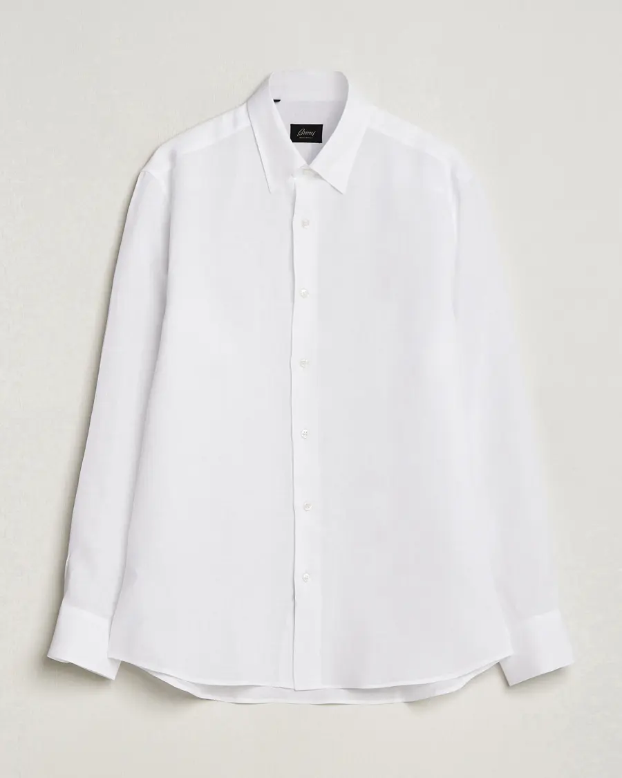 Brioni Linen Sport Shirt White